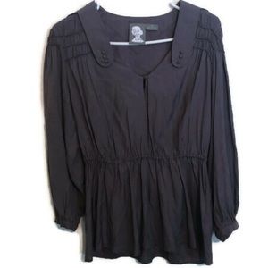 Anthropologie Girls from Savoy smocked blouse